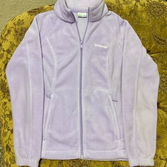 Columbia Women’s Lavender Fleece Zip-Up Jacket Excellent Condition - Picture 1 of 6